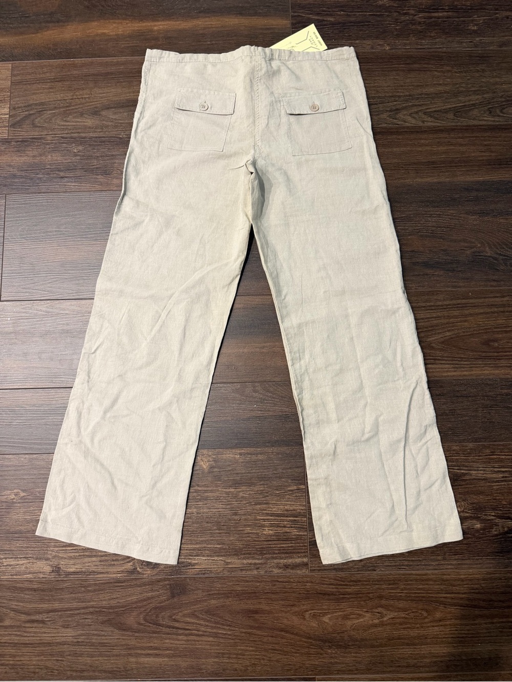 Linen-Blend Drawstring Pants - Picture 7 of 9